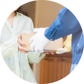 ご来店または商品の発送